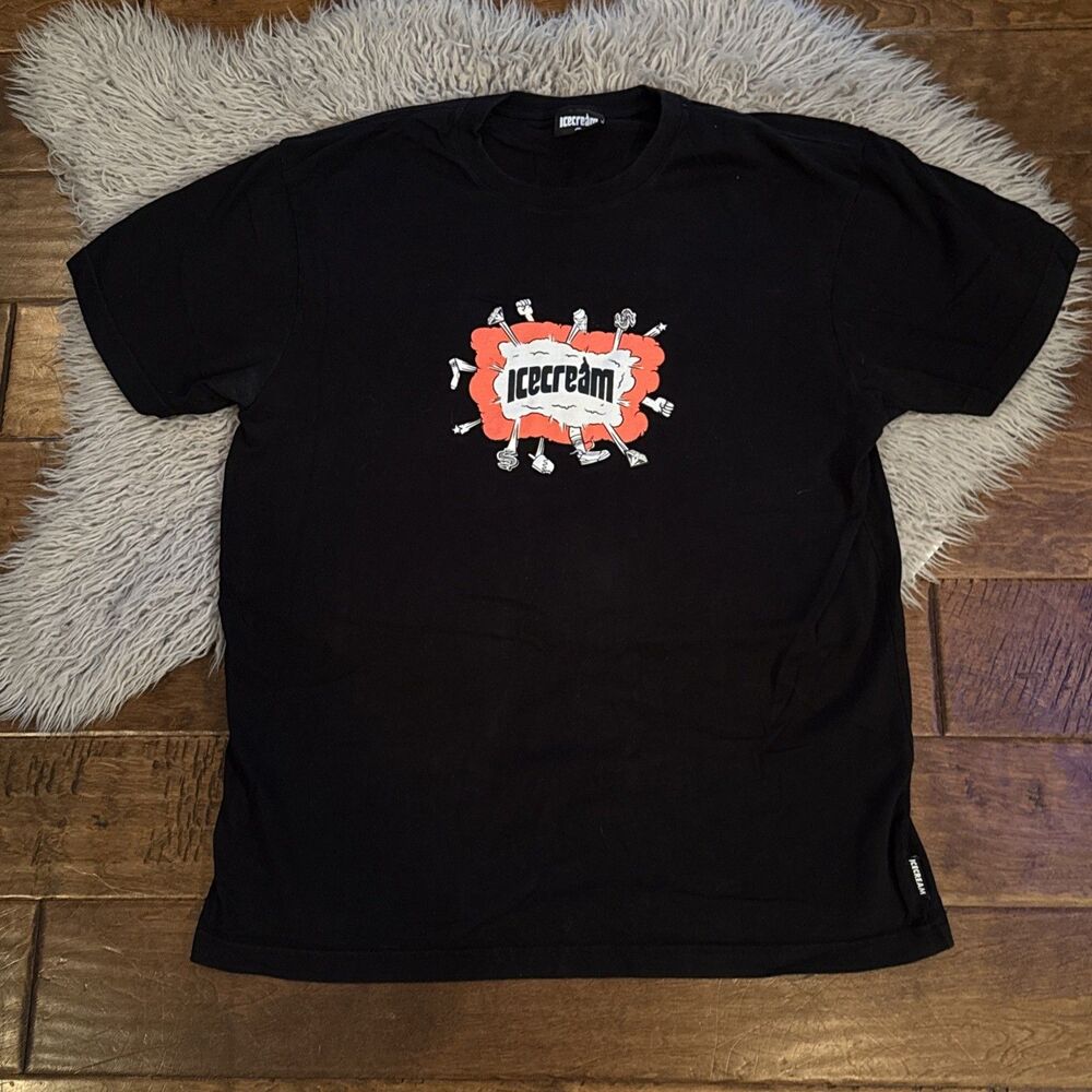BBC Billionaire Boys Club Ice Cream T-Shirt Men's Size XL Black Cotton